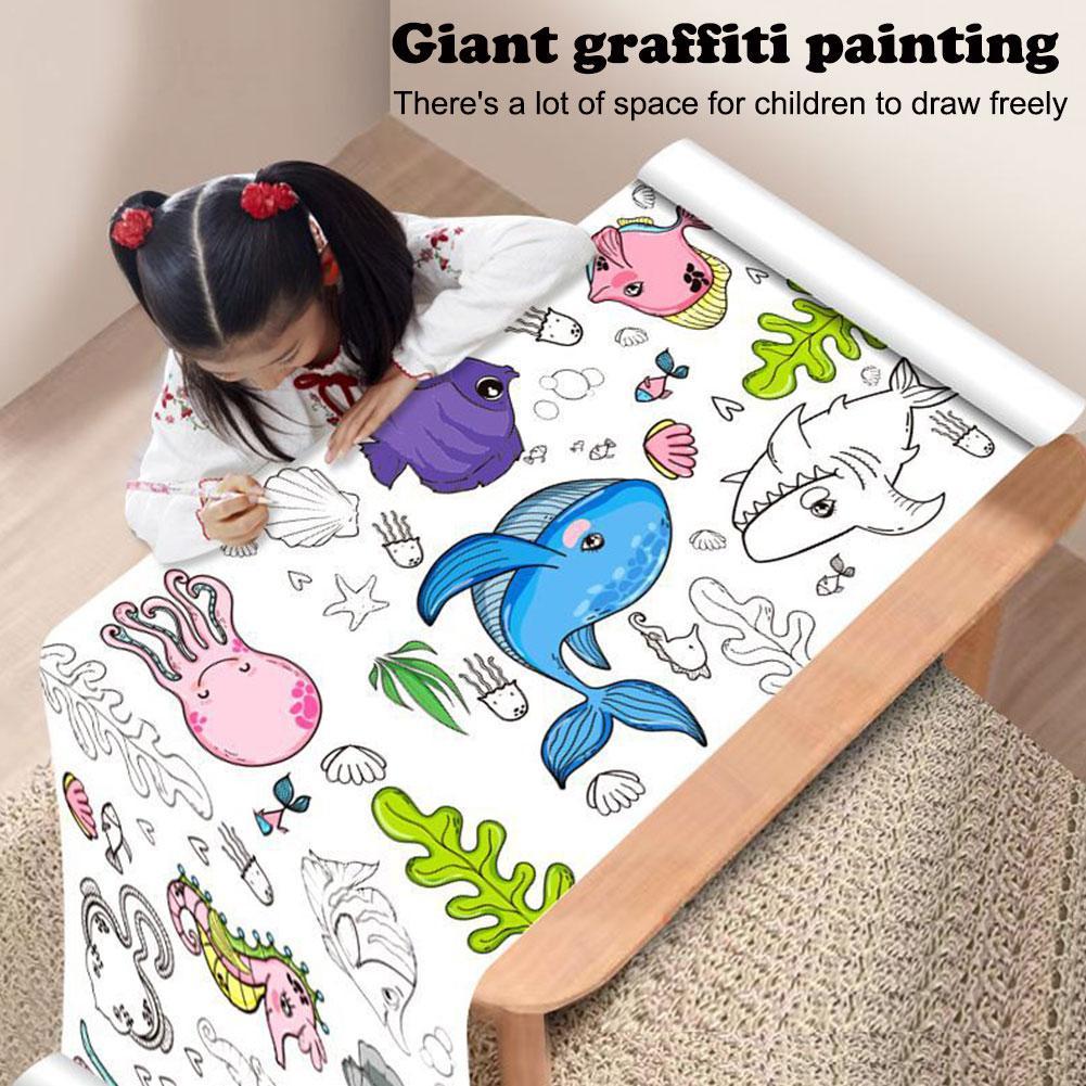 Kids Education Laptop - Gulungan kertas mewarnai anak-anak gambar lengket