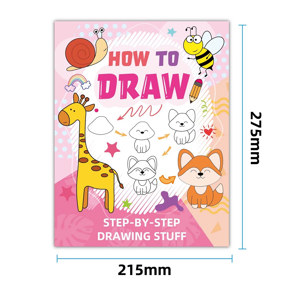 Kids Early Education Books - Cara Menggambar Buku Sketsa Kartun Hewan