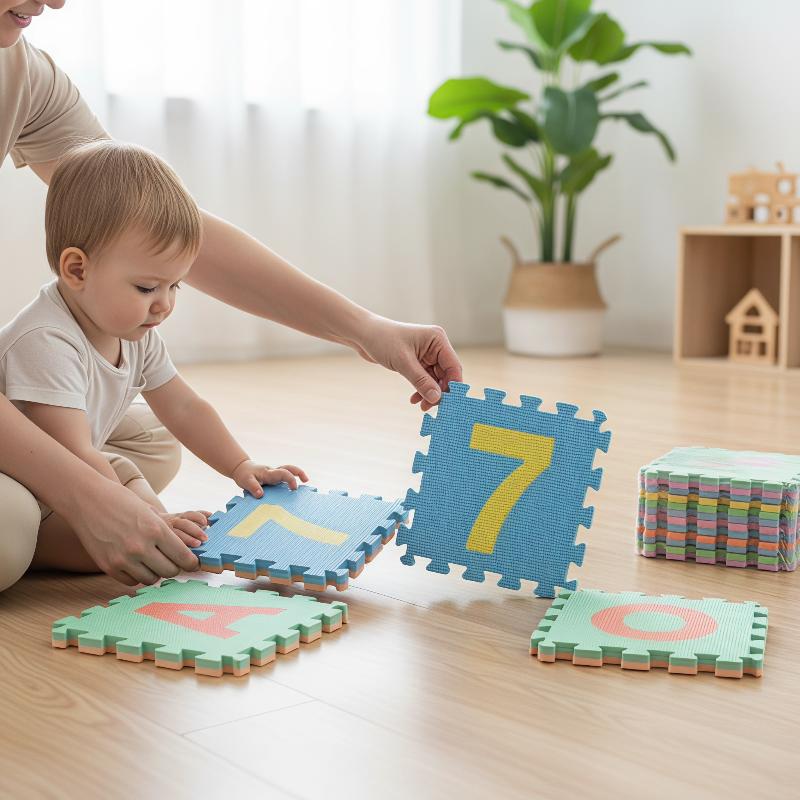 Number Puzzle Foam - Matras Bermain Puzzle Busa PE Non-Toksik,