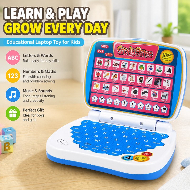Kids Education Laptop - Laptop Simulasi Mini Mainan Edukatif Layar