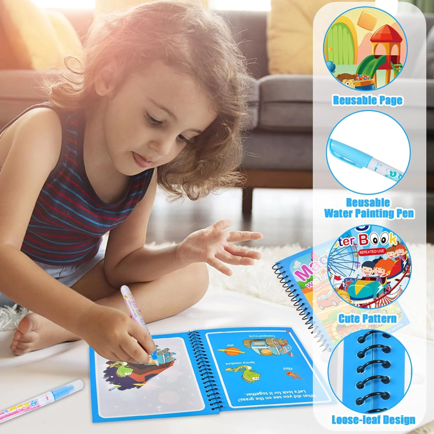 Buku Gambar Air Mewarnai Grafi - Kids Education Laptop ulasan dan harga