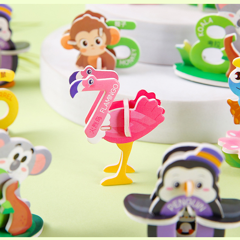 20 buah kartun hewan busa Puzz - Number Puzzle Foam ulasan dan harga