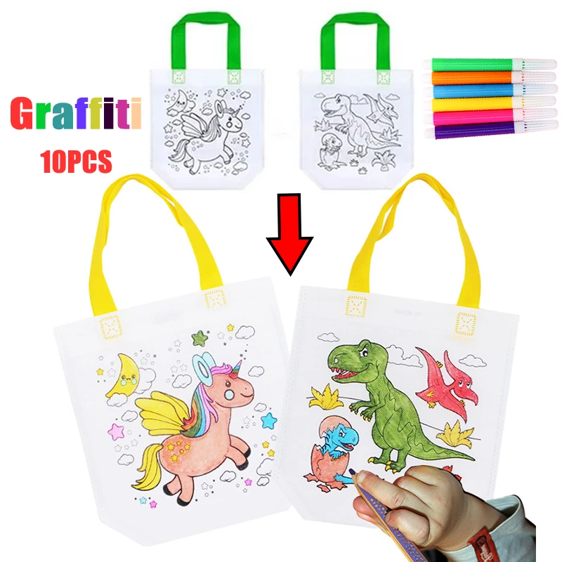 1-10pcs Set Tas DIY Graffiti d - Kids Education Laptop ulasan dan harga
