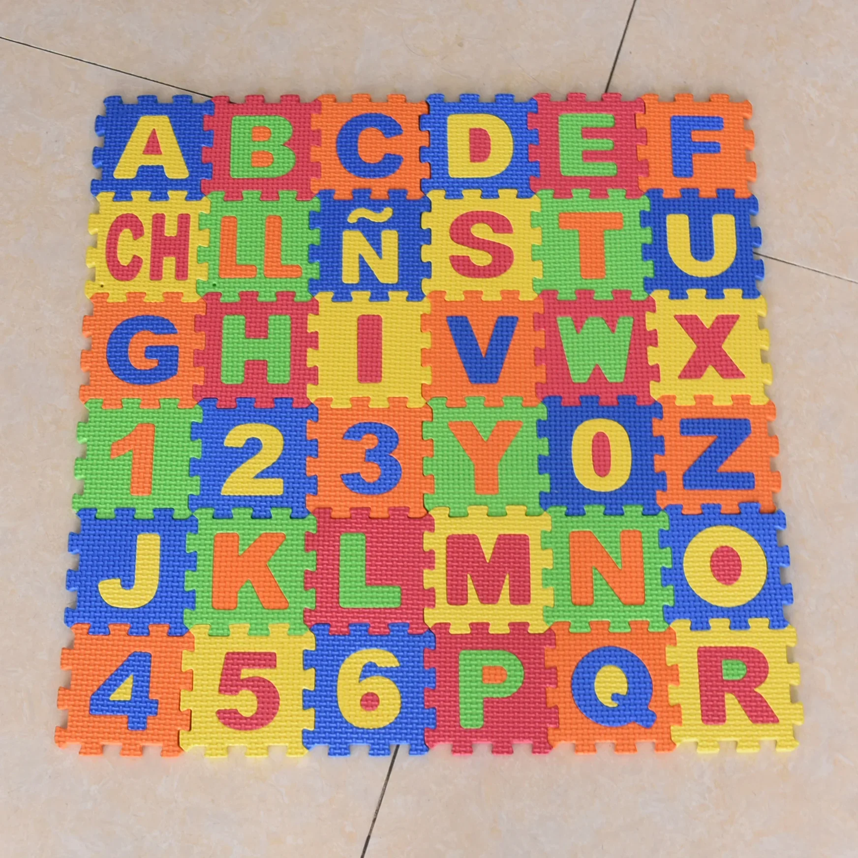 Tikar bermain 36 buah 9cm angk - Number Puzzle Foam ulasan dan harga